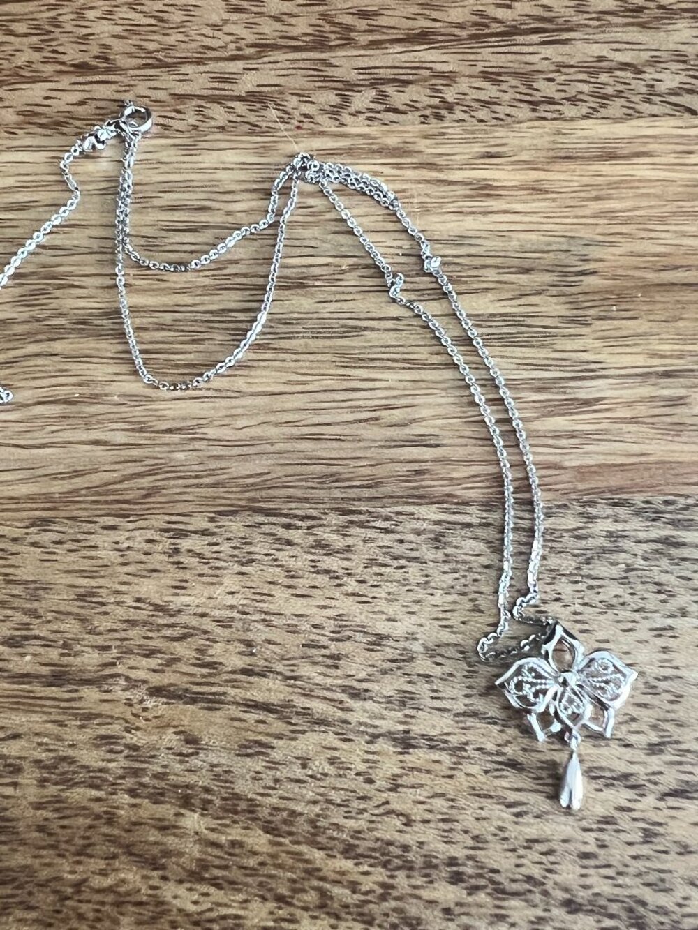 Chow Tai Seng Women Adjutable Platinum Pt950 Chain with Orchid Floral Pendant